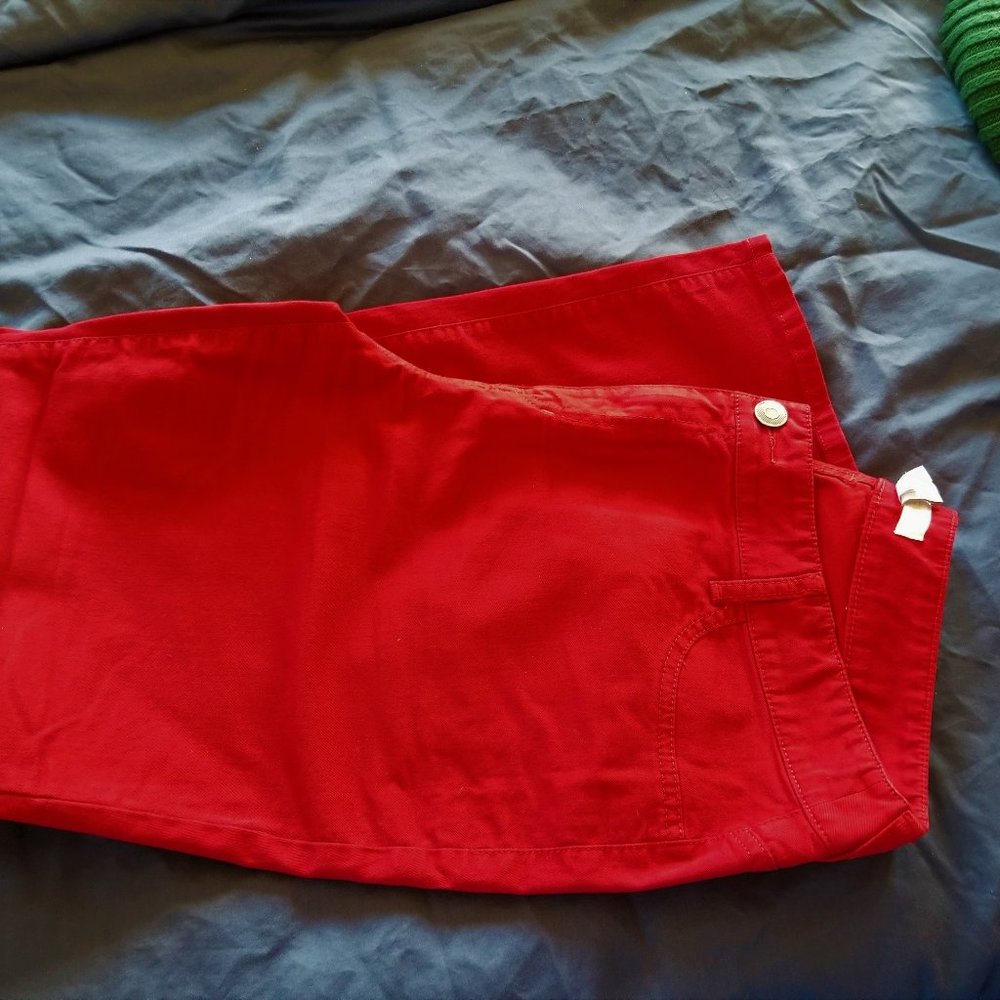 Chico's Deep Red Jeans Size 2 (U.S. 12)